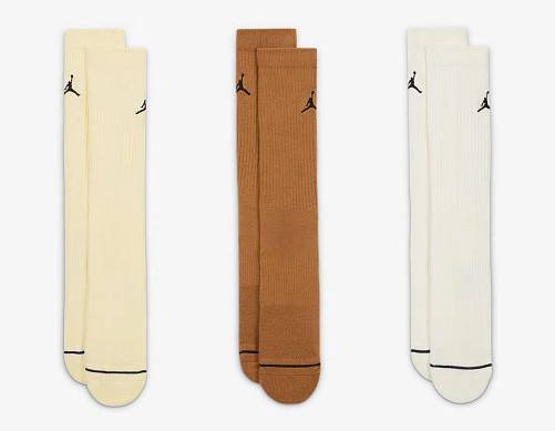 Шкарпетки Nike U J ED CUSH POLY CREW 3PR 144 бежевий, коричневий, білий Уні 42-46 DX9632-919, фото 1