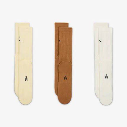 Шкарпетки Nike U J ED CUSH POLY CREW 3PR 144 бежевий, коричневий, білий Уні 42-46 DX9632-919, фото 2