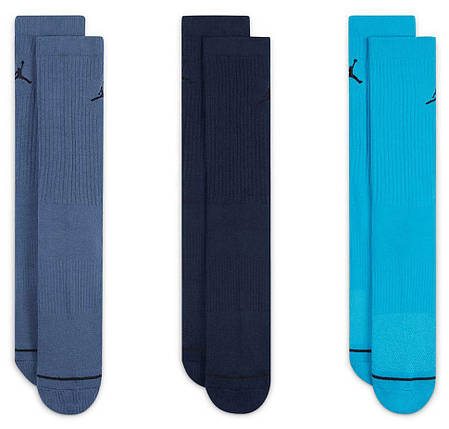 Шкарпетки Nike U J ED CUSH POLY CREW 3PR 144 синій, темно-синій, блакитний Уні 38-42 DX9632-907, фото 2