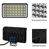 12-80V металева світлодіодна лампа фара для авто вантажівок мото IP68 32W 6500K, фото 2