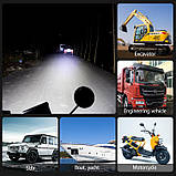 12-80V металева світлодіодна лампа фара для авто вантажівок мото IP68 32W 6500K, фото 8