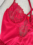 Червоне жіноче боді під піджак/сорочку, так і для особливих вечорів, фото 8