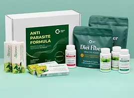Грін-Віза Бокс ANTI PARASITE FORMULA антипаразит формула КОМПЛЕКСНИЙ ПІДХІД ДО ЗАХИСТУ ОРГАНІЗМУ ВІД ПАРАЗИТІВ 6 найменувань