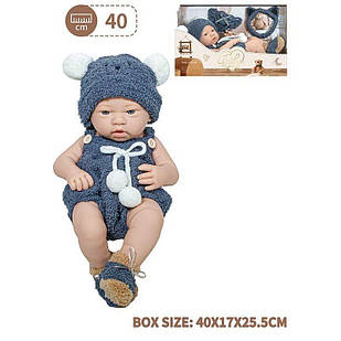 Пупс дитячий 8804-1 знімний одяг, довжина 34 см, м’якотілий, аксесуари