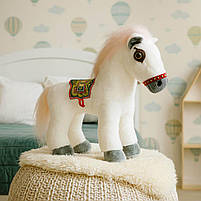 М'яка іграшка Білий Кінь 26 см — плюшева музична конячка, ірже, арт. 005022-2, фото 3