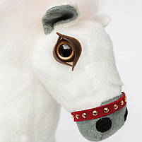 М'яка іграшка Білий Кінь 26 см — плюшева музична конячка, ірже, арт. 005022-2, фото 5