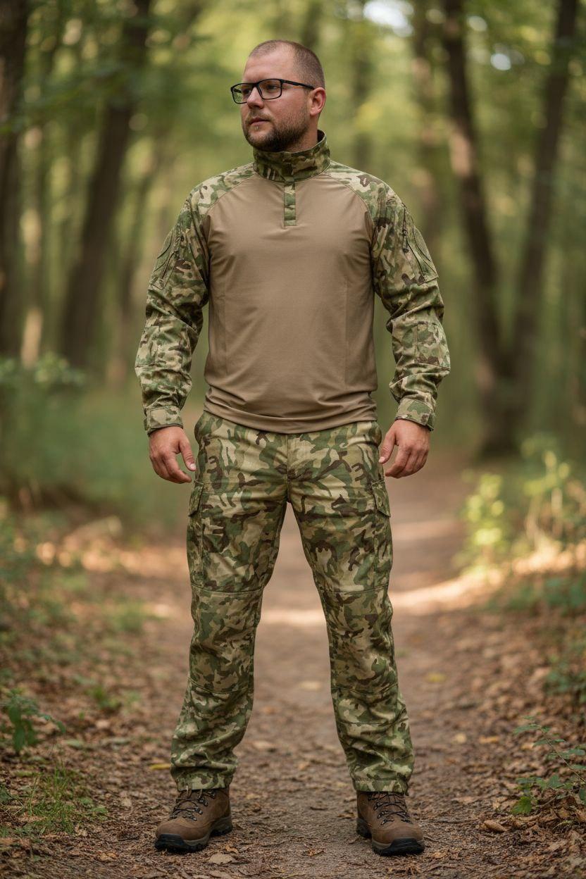 Армійська форма: бойова сорочка з тактичними штанами, військова форма, фото 1