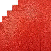 Фоаміран самоклеючий з гліттером 20*30см Червоний