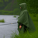 Дощовик пончо плащ-палатка накидка від дощу тент Auto матеріал 210T розмір 230 х 140 см зелений, фото 9