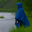 Дощовик пончо плащ-палатка накидка від дощу тент Auto матеріал 210T розмір 230 х 140 см синій, фото 2