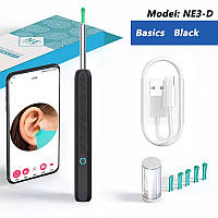 Бездротовий Wi-Fi Опоскоп (ендоскоп) для вух NE3-D 1080P Full HD з камерою, підсвіткою та комплектом вушних ложечок