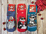 Дитячі шкарпетки махрові новорічні Стиль Люкс 20-22 к-6 Santa, сніговіки музіканті, фото 2