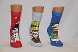 Женские носки махровые новогодние JNLEP 36-39  к-9 качур,Santa в кулі,сніговик в шляпі, фото 3