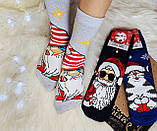 Жіночі шкарпетки махрові новорічні JNLEP 36-39 к-7 кет, гном, Santa НОВА, фото 2