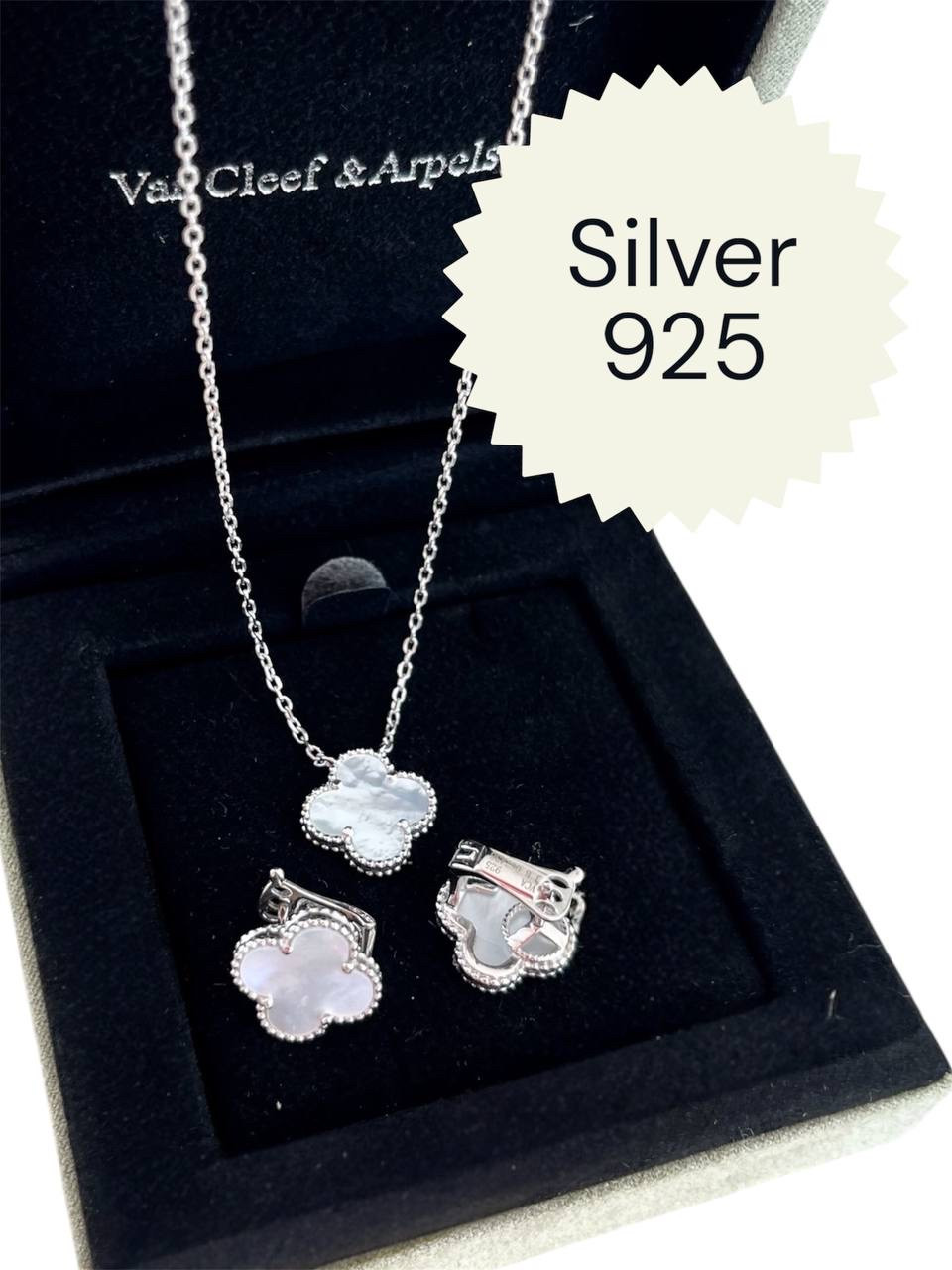 Комплект Ван Кліф срібло 925 — стильний преміум набір для подарунка, фото 1