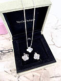 Комплект Ван Кліф срібло 925 — стильний преміум набір для подарунка, фото 3