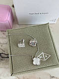 Комплект Ван Кліф срібло 925 — стильний преміум набір для подарунка, фото 10