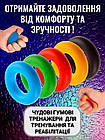 Еспандер кистьовий гумовий набір 5 шт кільця для рук зап’ястя фітнес тренажер для сили хвата і реабілітації, фото 3