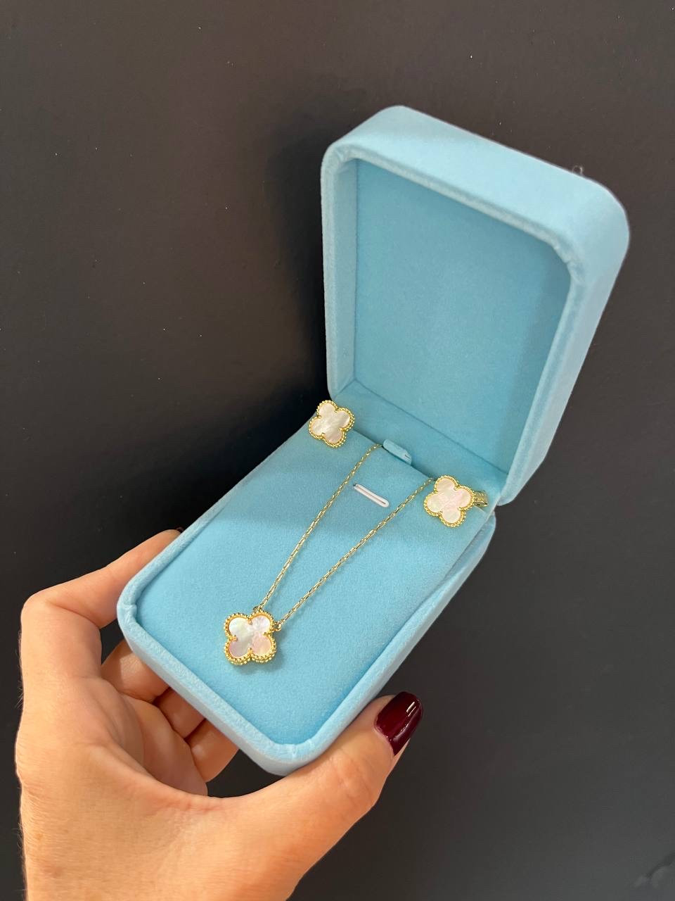 Набір Ван Кліф покриття лимонним золотом красиве пакування для подарунка, фото 1