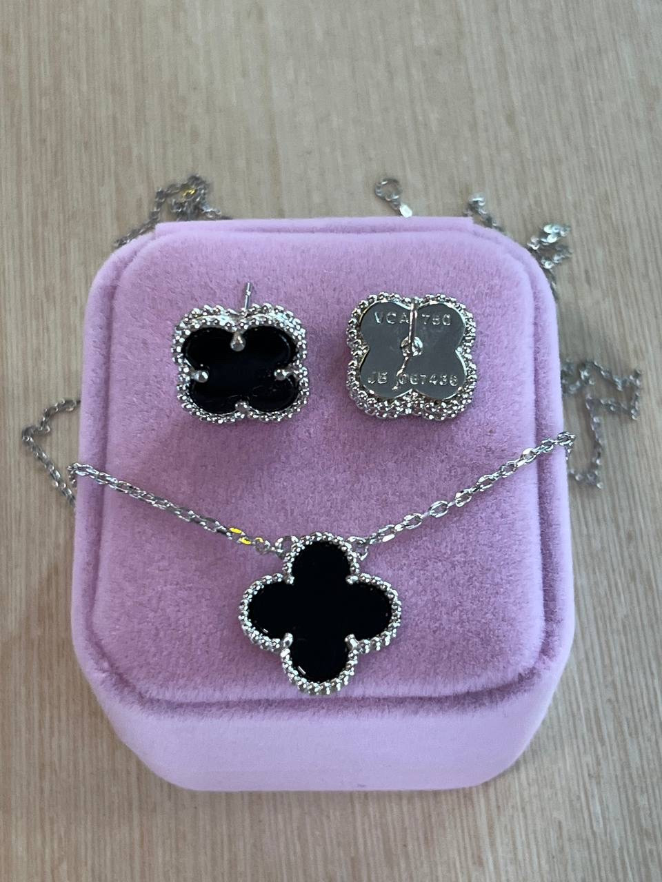 Набір Ван Кліф покриття білим золотом, фото 1