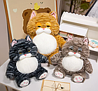 Кіт Гарфілд 40 см м'яка іграшка рудого кольору, смугастий кіт іграшка на подарунок, фото 3