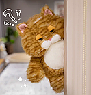 Кіт Гарфілд 40 см м'яка іграшка рудого кольору, смугастий кіт іграшка на подарунок, фото 4