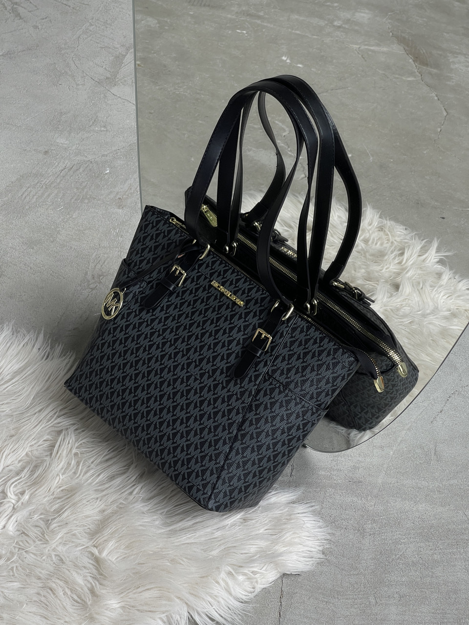 Сумка шопер Michael Kors Charlotte Top Zip шопер чорний, фото 1