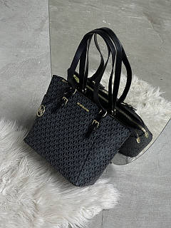 Сумка шопер Michael Kors Charlotte Top Zip шопер чорний