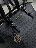 Сумка шопер Michael Kors Charlotte Top Zip шопер чорний, фото 9