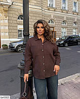 Сорочка жіноча вельветова повсякденна прогулянкова модна зручна демісезонна великі розміри 48-62