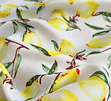 Хустинка з лимонами жіноча / Модна жіноча хустинка з принтом лимонів / Жіноча хустка з лимонним принтом / Хустинка лимон / Шарф, фото 5