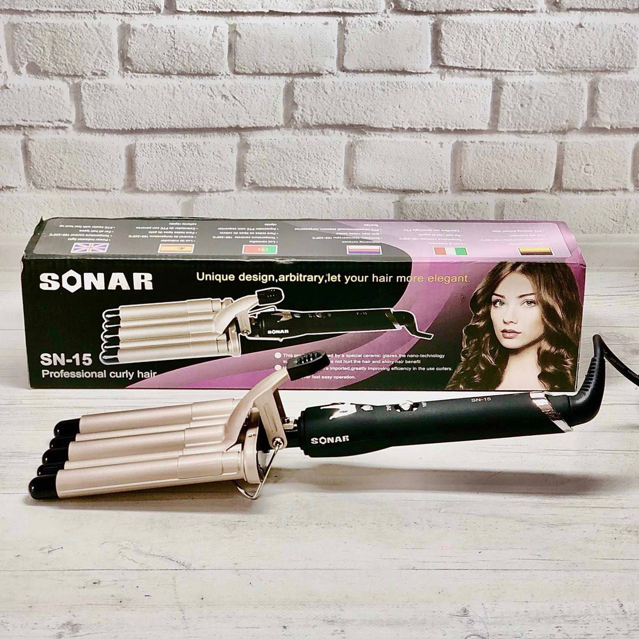 Плойка для волосся хвиля потрійна SONAR F-15