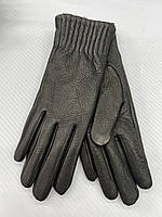 Жіночі рукавички шкіра олень/махра (оптом)