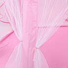 Дитячий намет для дівчинки рожевий 135×135×140 см ігровий, Будиночок принцеси з фіранками, фото 6