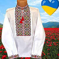 Вишиванка підліткова з довгим рукавом на хлопчика 6-12 років "VYSHYVANKA" недорогого від прямого постачальника