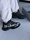 Кросівки чоловічі чорні Balenciaga Track Sneaker 'Signature - Black White' (19708), фото 7