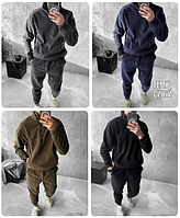 Чоловічий костюм кофта і штани Тканина: двосторонній фліс щільність 300 Мод :1364-1674 Колір: графіт, хакі, темно-синій, чорний