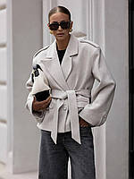 Пальто Модель: 1554-1540 Тканина: вовна Колір: світло-сірий