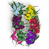 Штучні квіти букет тюльпани 7-ка бордюрні, 20см, фото 7