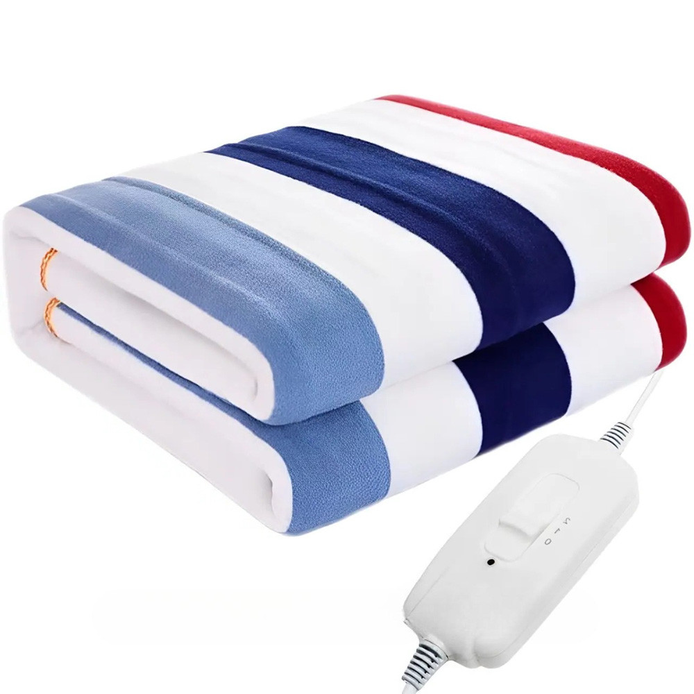 Електричне простирадло від мережі, до 55°С (150х80см) Смуга / Електропростирадло з підігрівом / Термоковдра, фото 1