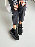 Черевики жіночі замшеві чорні демісезонні, фото 3