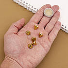 Шипи Намистини Акрил, ССВ-Покриття, Конус, Золото, 12х12мм, Отвір 1.5мм, 20 шт, фото 3