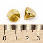 Шипи Намистини Акрил, ССВ-Покриття, Конус, Золото, 12х12мм, Отвір 1.5мм, 20 шт, фото 4