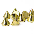 Шипи Намистини Акрил, ССВ-Покриття, Конус, Золото, 12х12мм, Отвір 1.5мм, 20 шт, фото 5