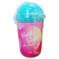 Сіль для ванни з ароматом дині та губкою Bath Salts Melon 500 г