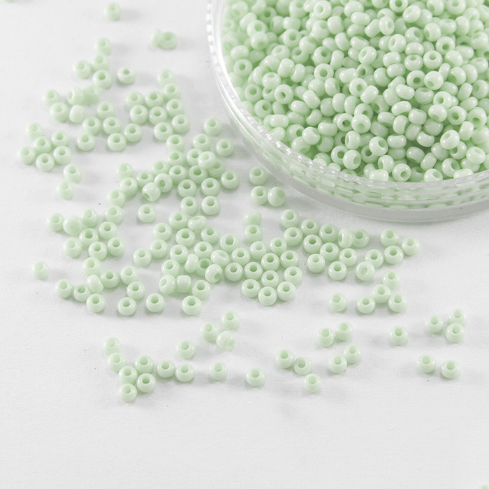 Бісер 03461 Чеський Preciosa 10/0, Солгель Пофарбований SDC, Салатовий, Круглий, 50 г, фото 1