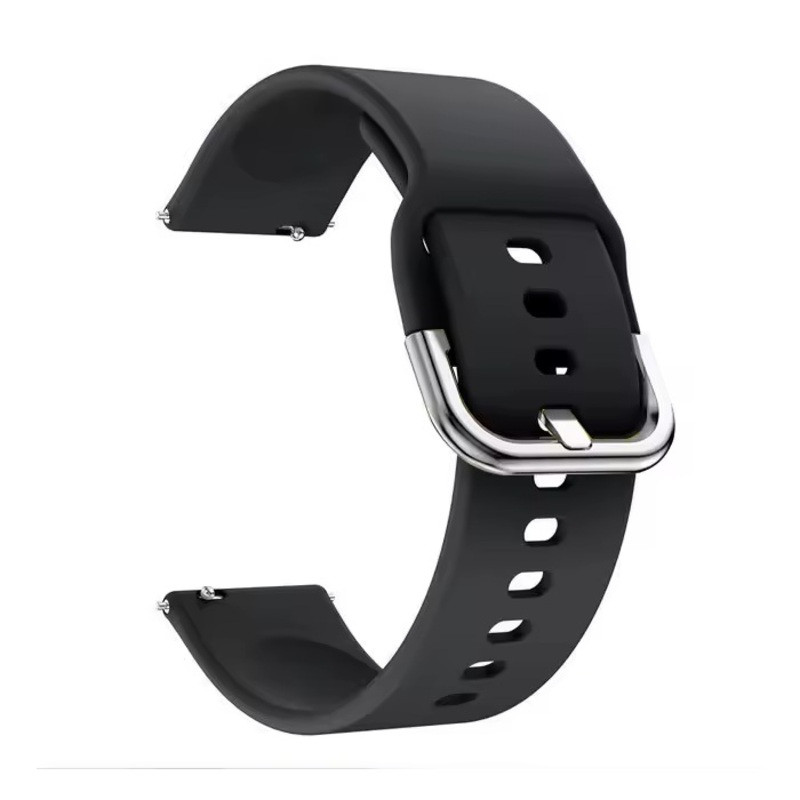 Ремінець силіконовий для годинника 22 мм Active чорний, фото 1