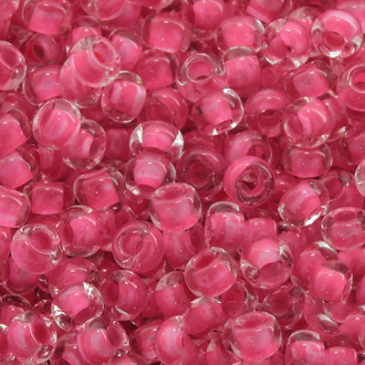 Бісер 38398 Чеський Preciosa 10/0, Прозорий Забарвлення з Середини CTC, Рожевий, Круглий, 50 г, фото 1