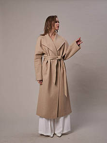 Жіноче пальто прямого крою з поясом TRG MKTRG0560-2