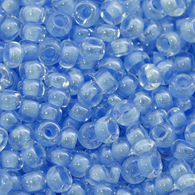 Бісер 38134 Чеський Preciosa 10/0, Прозорий Забарвлення з Середини CTC, Блакитний, Круглий, 50 г, фото 1